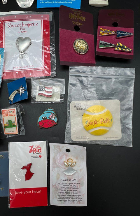 Lapel Pin Lot 21pc Mixed Enamel Harry Potter Yankees Hooters Sports Awareness