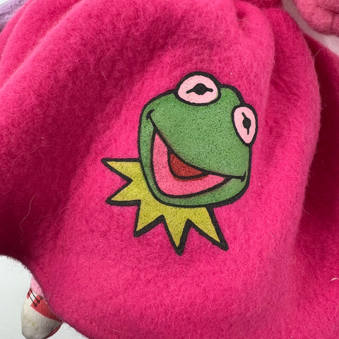 Vintage 80s The Muppets Miss Piggy Plush Doll Merawell Kermit Graphic 12"