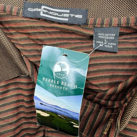 Carnoustie Pebble Beach Golf Links Mercerized Cotton Polo NWT Sz L