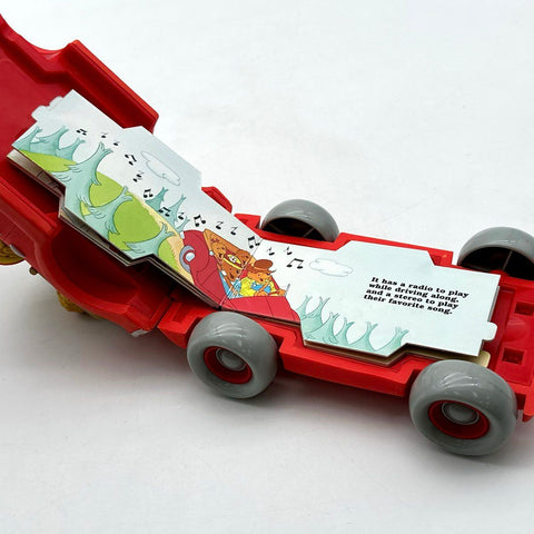 ERTL Berenstain Bears Red Roadster Car Toy with Internal Board Book 2000 Vintage