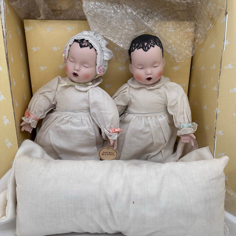 Bessie Pease Gutmann Double Blessing Porcelain Doll Set Limited Edition With COA