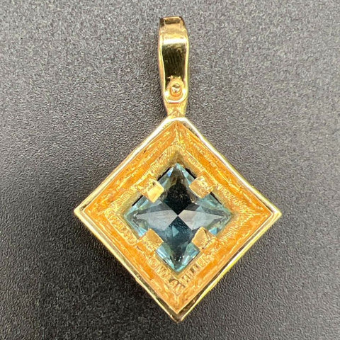 Vintage Nolan Miller Lot of 2 Pendants Gold & Silver Tone Rhinestone Signed
