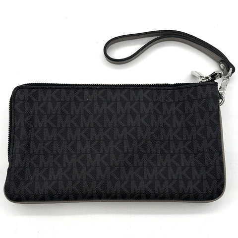 Michael Kors Wristlet Pouch Purse Black Signature Canvas Lot of 2