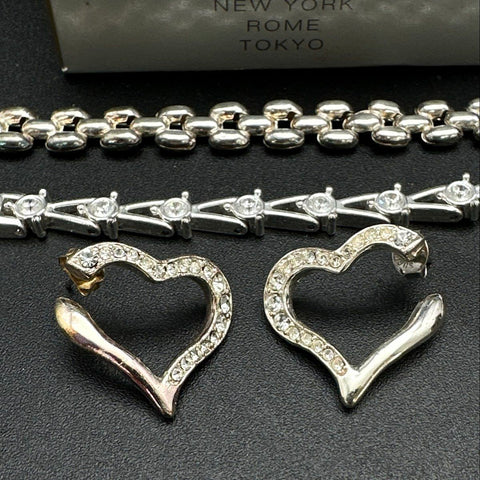 Vintage Avon Costume Jewelry Lot Watches Necklace Rhinestone Earrings 7 Pc