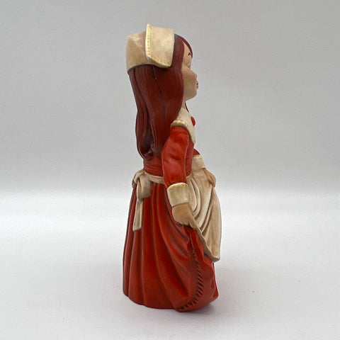 Vintage Ceramic Pilgrim Girl Figurine Thanksgiving Holiday Decor 11 Inch