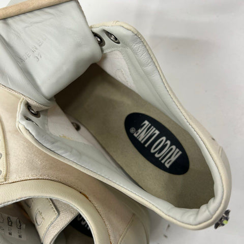 Rucoline Agile Jackie 226A GlitterNet Argento Cream High Top Sneaker Size 7