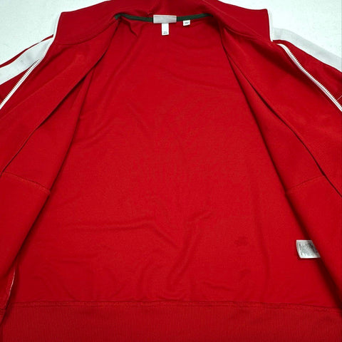 Lacoste Men's Red Stripe Sleeve Full Zip Regular Fit Track Jacket Size XXL