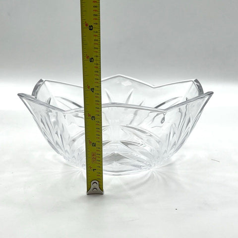Gorham Elena Crystal Small Bowl 8.5 Inch Round Made in Japan with Original Box
