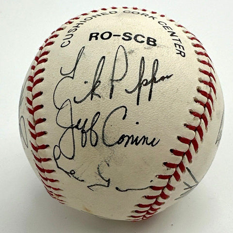 Rawlings Signed Baseball Jeff Conine Jeff Cox Carlos Maldonado Erik Pappas