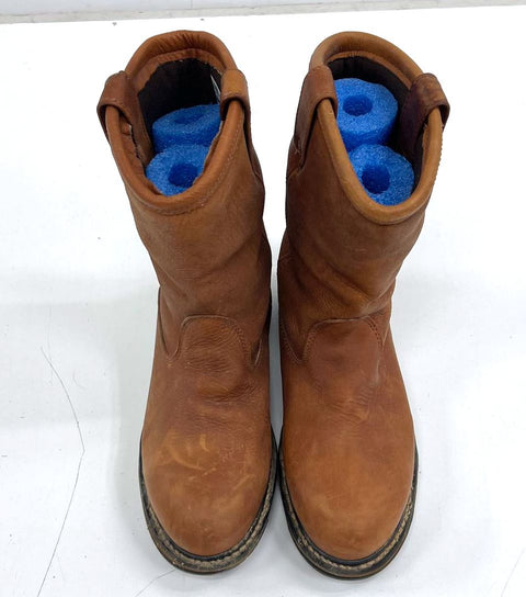 Rocky Original Ride Wellington Waterproof Brown Leather Work Boots Size 9.5W