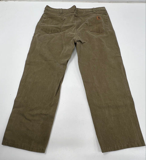 Carhartt Men's Relaxed Straight Leg Jeans Faded Olive Green Work Pants 40x32