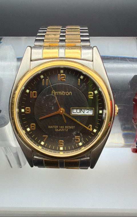 Armitron Mens Watch Lot of 4 Digital and Analog Escape Chronograph Two-Tone
