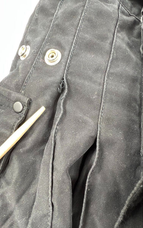 The Kilted Nation Men's Black Utility Cargo Kilt D-Rings Pleated Sz 40