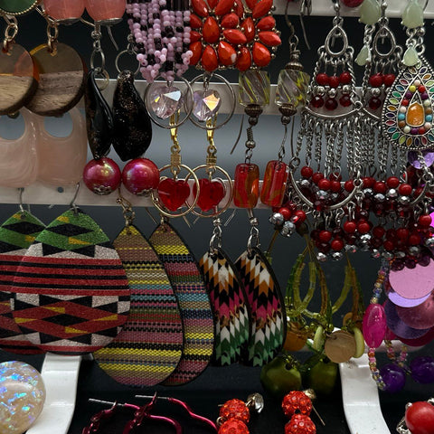 Vintage to Modern Costume Jewelry Lot 35+ Pairs Earrings Boho Retro Dangles