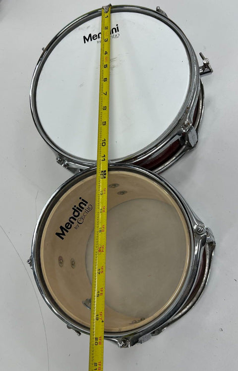 Mendini 3-Piece Junior Drum Kit Shell Pack Red Sparkle 13" Bass