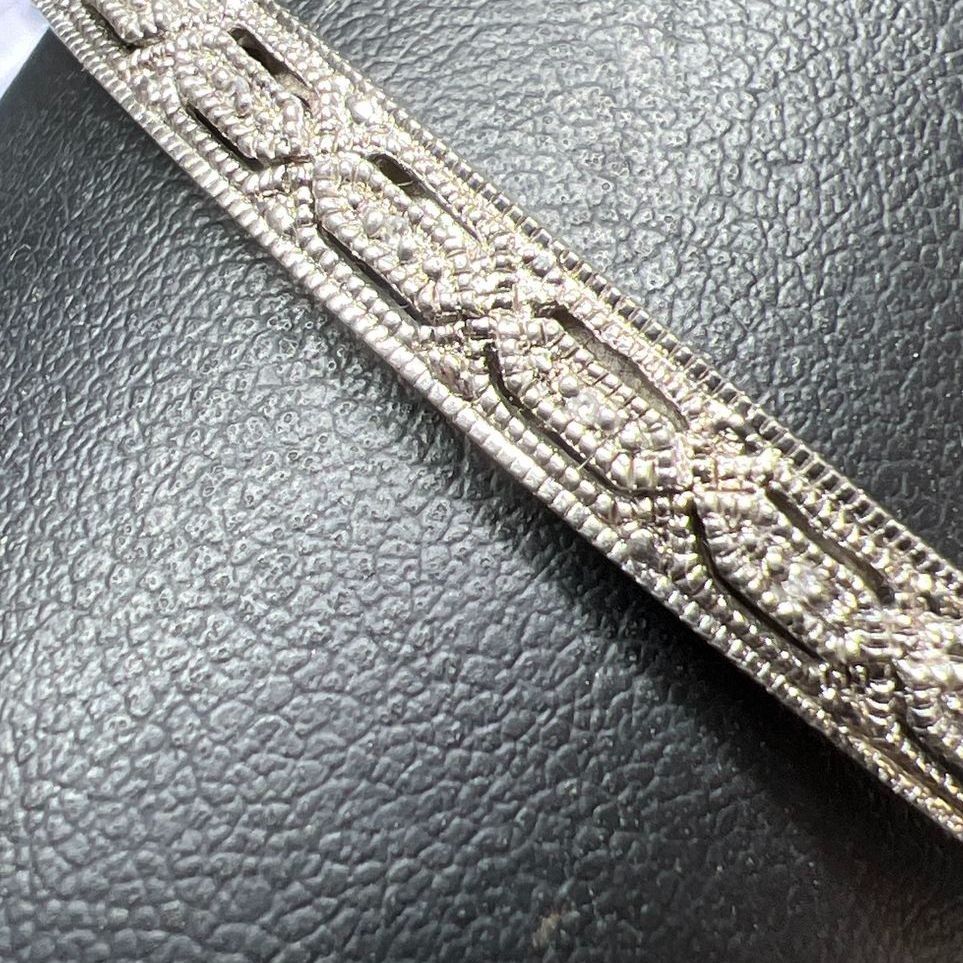JDM Import Co. Inc. ISP 925 Sterling Silver Diamond Accent Bangle Bracelet 19g