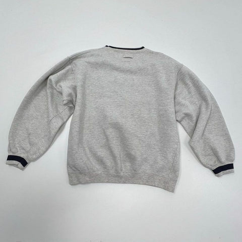 Vintage 90s Savvy Notre Dame Fighting Irish Gray Spellout Crewneck Sweatshirt L