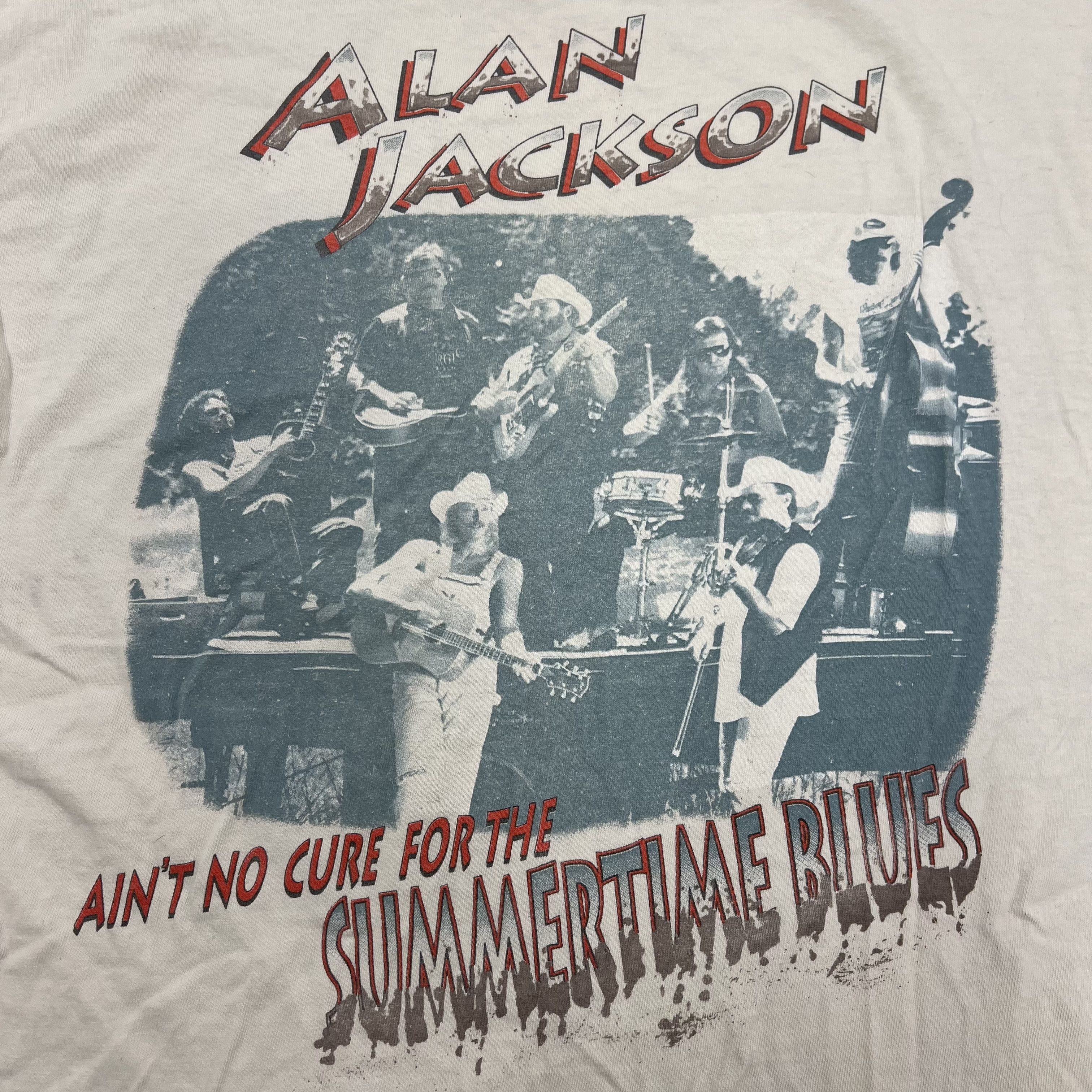 Vintage 1994 Alan Jackson Summertime Blues T-Shirt Single Stitch Made USA Sz XL