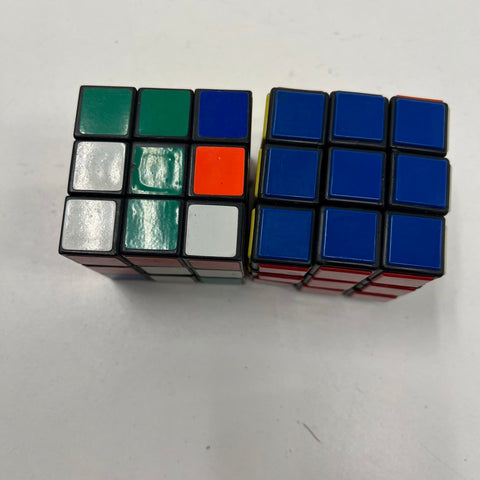 Vintage Rubik's Cube 3x3x3 Puzzle Lot of 3 + Sealed Keychain Taiwan
