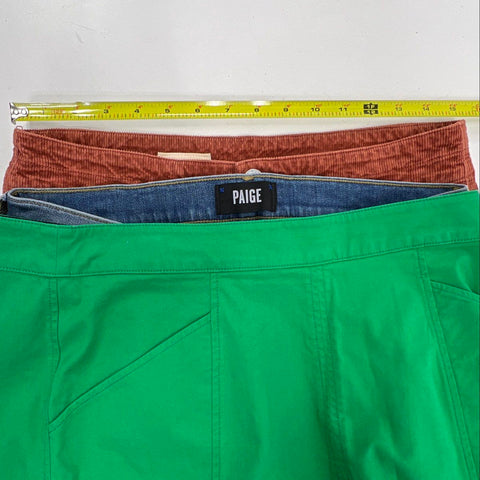 Paige Boden Women's Pants & Skirt Lot Blue Jeans Rust Corduroy Green Sz 29 30 8P