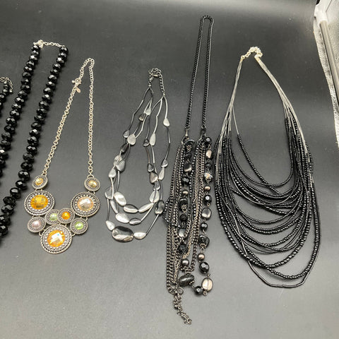 Sugarfix & Roman Necklace Lot 9pc Vintage to Modern Statement Costume Jewelry