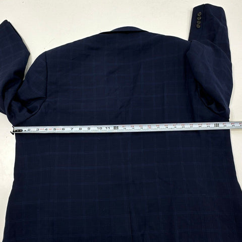 Johnny Bigg Men's Navy Brocks Check Stretch 2B Suit Jacket Size 48 NWT