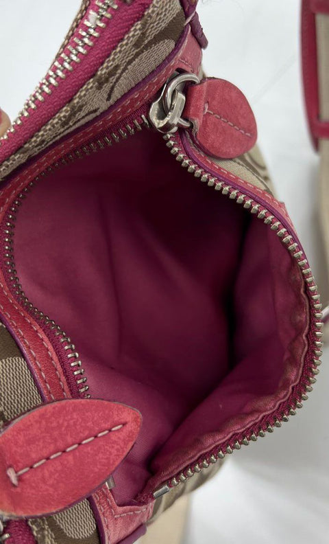 Coach Signature C & Optic C Canvas Crossbody Bag Purse Lot of 2