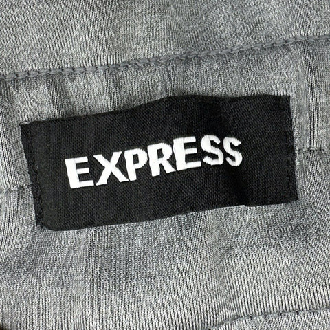 Express Women's Heather Gray Supersoft Double Knit Ankle High Rise Pants NWT XL