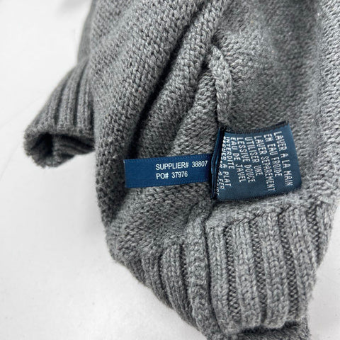 Polo Ralph Lauren Men's Gray Quarter Zip Cotton Sweater Sz 2XB