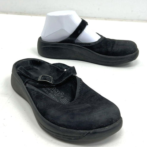 Tatami Birkenstock Black Suede Mary Jane Clogs Mules Shoes Size EU 38 US 7