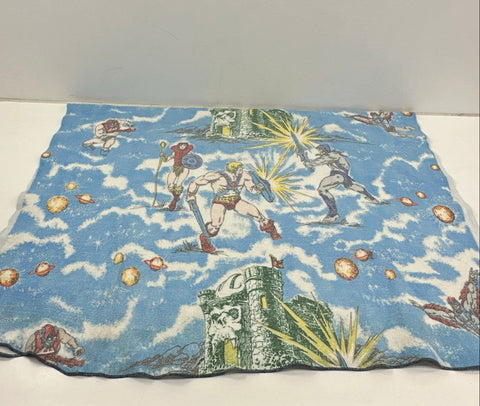 Vintage 80s Masters of the Universe He-Man Skeletor Fleece Blanket Throw 60x44