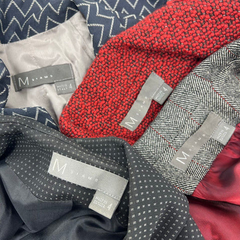 M Siamo Women's Career Blazer Jacket Lot 4 Multicolor Vintage Y2K Boucle Sz 4