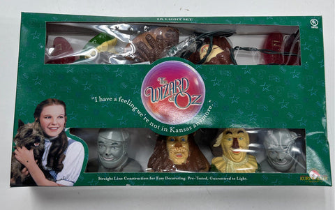 Kurt S. Adler Wizard of Oz 10 Light Set 2000 Vintage Dorothy Ruby Slippers