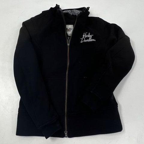 Harley-Davidson Genuine MotorClothes Full Zip Hoodie Reflective Black Sz S