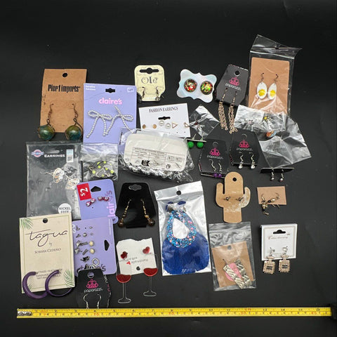 Paparazzi Claire's Tagua Modern Fashion Jewelry Lot of 28 Pairs Earrings
