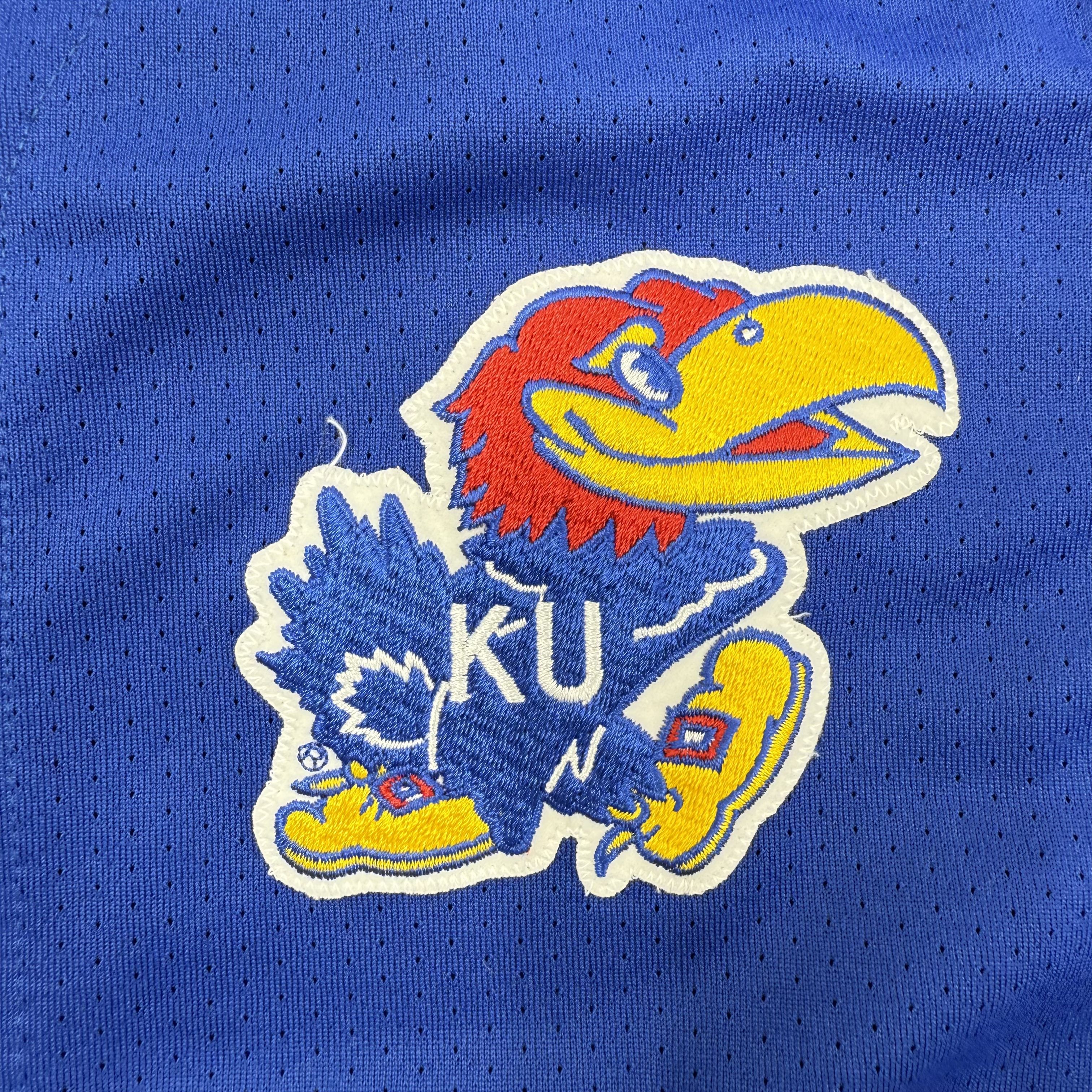 Vintage 90s Majestic Kansas Jayhawks NCAA Baseball Jersey Made in USA Sz M