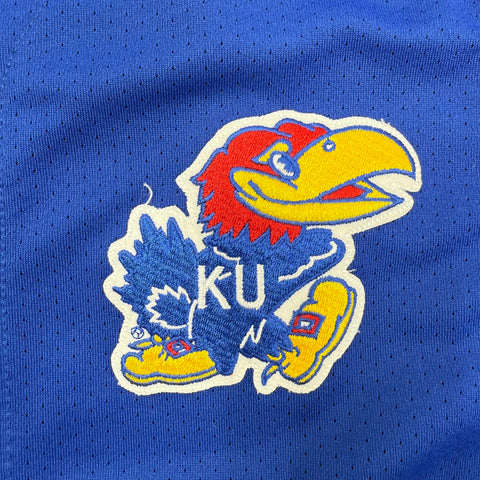 Vintage 90s Majestic Kansas Jayhawks NCAA Baseball Jersey Made in USA Sz M