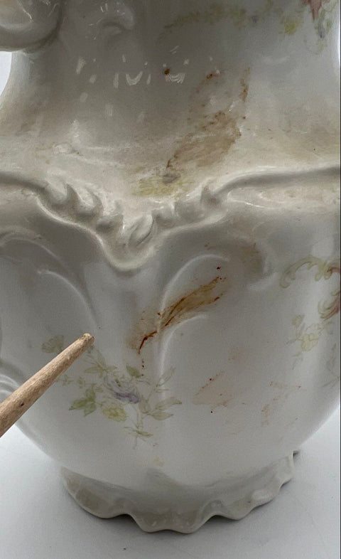 Johnson Bros England Royal Semi Porcelain Pitcher Antique Victorian Floral