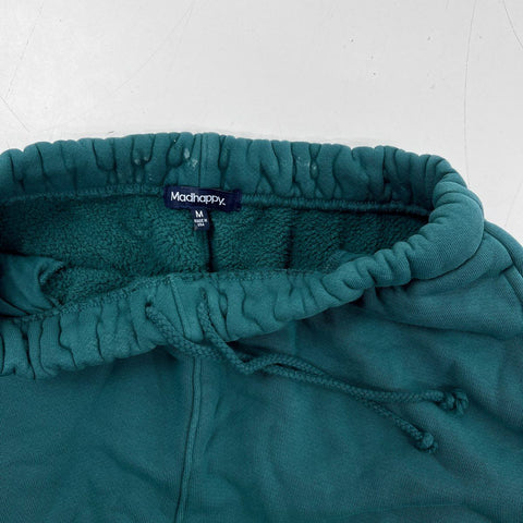 Madhappy Men's Dark Teal Cotton Fleece Joggers Sweatpants Made in USA Size M