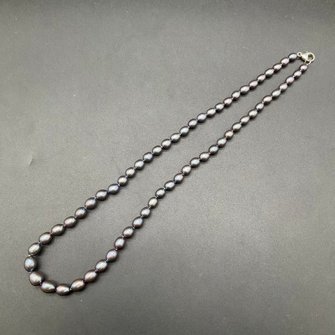 Freshwater Cultured Pearl Necklace Lot of 4 Grey Burgundy Chocolate Multi-Strand