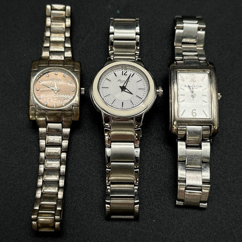 Kenneth Cole New York & Reaction Stainless Steel Analog Wristwatch Lot of 3