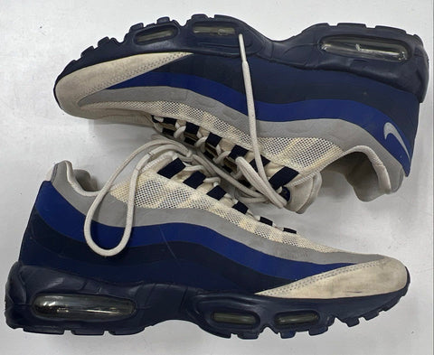 Nike Air Max 95 White Navy Blue Grey Dallas Cowboys Theme Sneakers Men's Size 12