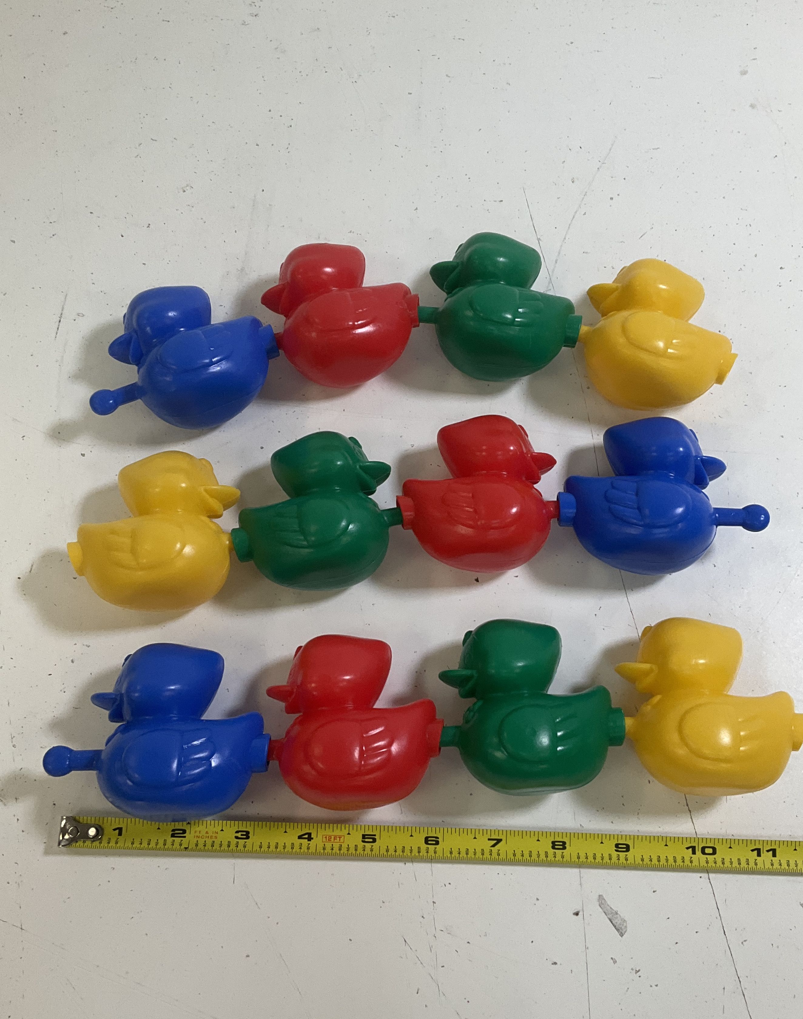 Vintage 80s Tuppertoys Pick-A-Dilly Ducks Snap Together Stacking Toy Lot 12pc