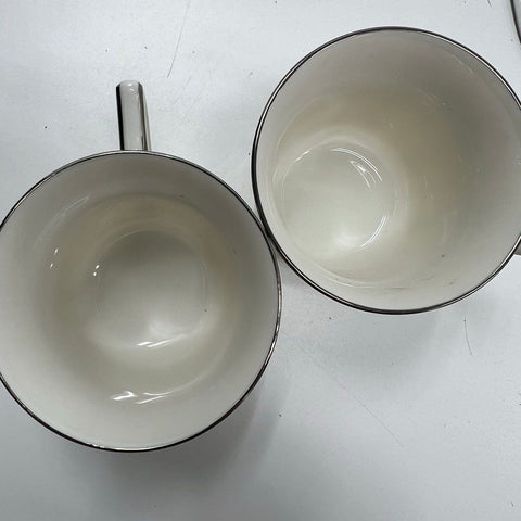 Noritake Chandon Platinum 10pc Dinnerware Set Service for 2 Ivory China