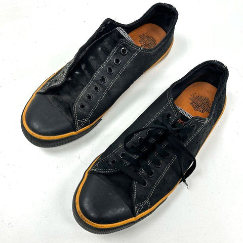 Harley-Davidson D93811 Black Suede Gum Sole Low Top Sneakers Men's Size 11.5