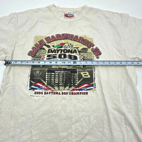 Vintage 2004 Dale Earnhardt Jr Daytona 500 NASCAR Champion T-Shirt Chase Sz L