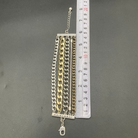 Jenny Bird Designer Two-Tone Multi-Strand Bracelet & Bar Pendant Necklace Lot