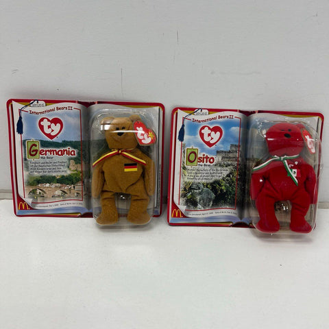 1999 Ty Teenie Beanie Baby McDonalds Lot 4 Spangle Osito Germania End Sealed