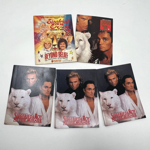 Vintage Siegfried & Roy Las Vegas Show Program Lot of 5 Mirage Frontier