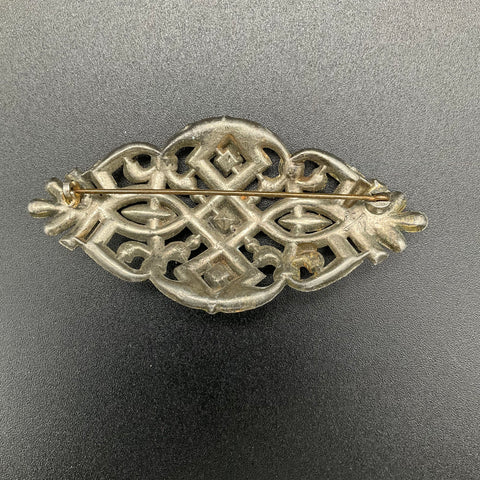 Vintage L/N Little Nemo Art Deco Multicolor Rhinestone Brooch Pin Pot Metal